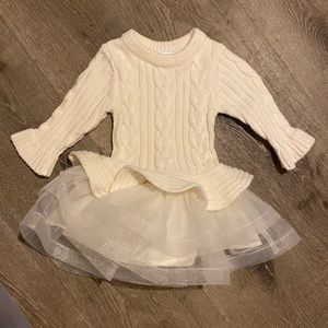 Cable Knit Baby Girl Dress